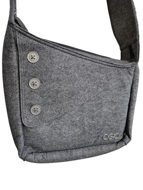 Ogio Brooklyn Gray Felt Crossbody Tablet Bag